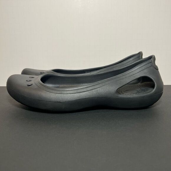 Womens CROCS Kadee Black Slip On Flats / Size 10 - Picture 4 of 9